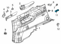 OEM 2021 Jeep Grand Cherokee L FOLDING SEAT Diagram - 68427178AB