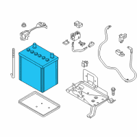 OEM 2009 Nissan GT-R Bracket Battery Diagram - 24410-44S7A