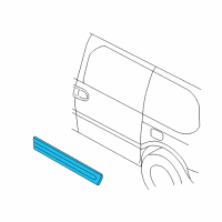 OEM 1999 Nissan Quest MOULDING Assembly Slide Door LH Diagram - 82871-2Z120