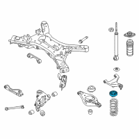 OEM Nissan Murano Rear Spring Seat-Rubber Diagram - 55050-JP00A