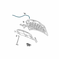 OEM 2009 Chrysler Town & Country Release-Hood Latch Diagram - 5109272AC