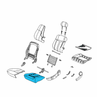 OEM 2002 Saturn L100 Pad Asm, Driver Seat Cushion (W/ Wire) Diagram - 22721871