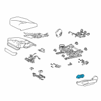 OEM 2020 Lexus LC500 Switch, Front Power Seat Diagram - 84922-11010