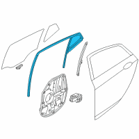 OEM 2011 Kia Optima Run Assembly-Rear Door Window Glass Diagram - 835312T000