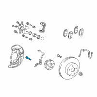 OEM 2017 Toyota Prius Hub Assembly Mount Bolt Diagram - 90105-A0391