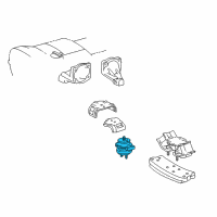 OEM 2001 Lexus GS300 Insulator, Engine Mounting, Front Diagram - 12361-46190