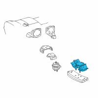 OEM Lexus Insulator, Engine Mounting, Rear NO.1 Diagram - 12371-46230