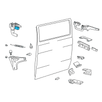 OEM 1999 Dodge Ram 1500 Van Body Half Hinge Diagram - 4498159