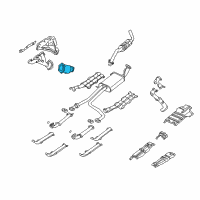 OEM 1998 Infiniti QX4 Three Way Catalytic Converter Diagram - B08A0-0W500