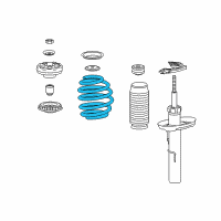 OEM Cadillac Coil Spring Diagram - 22877925