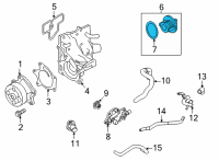 OEM 2013 Nissan NV200 Thermostat Assembly Diagram - 21200-ET01A