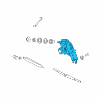 OEM 2009 Kia Sedona Rear Wiper Motor Assembly Diagram - 987104D000