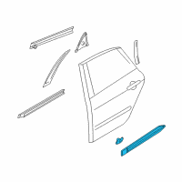 OEM 2010 Infiniti M45 Moulding-Rear Door, RH Diagram - 82870-EJ81A