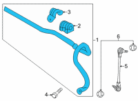 OEM 2022 Chevrolet Trailblazer Stabilizer Bar Diagram - 42774960