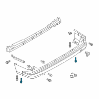 OEM 2016 Chevrolet City Express Bumper Cover Bolt Diagram - 19317727