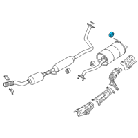 OEM 2018 Nissan Kicks Mounting-Exhaust, Rubber Diagram - 20651-5RA3A