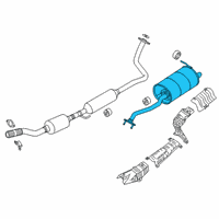 OEM 2021 Nissan Kicks Exhaust, Main Muffler Assembly Diagram - 20100-5RL6A