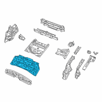 OEM Jeep Pan-Center Floor Diagram - 68111364AE