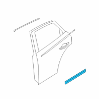 OEM 2012 Infiniti EX35 Moulding-Rear Door, RH Diagram - 82870-1BA0A