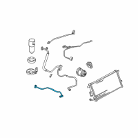 OEM 1999 Chevrolet Corvette Tube Asm-A/C Evaporator Diagram - 10436323