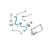 OEM 1999 Chevrolet Corvette AC Hoses Diagram - 19213199