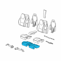 OEM 2007 Pontiac G6 Pad Asm-Rear Seat Cushion (W/ Wire) Diagram - 15238274