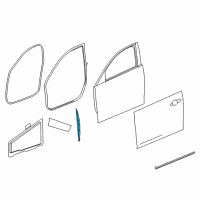 OEM Cadillac CT6 Front Weatherstrip Diagram - 84010845