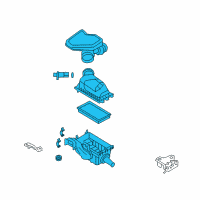 OEM Lincoln MKX Air Cleaner Assembly Diagram - 7T4Z-9600-A