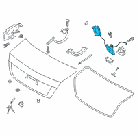 OEM 2019 Kia K900 Trunk Lid Latch Assembly Diagram - 81230J6010