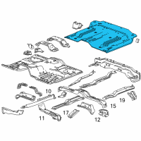 OEM 2014 GMC Sierra 1500 Rear Floor Pan Diagram - 22770538