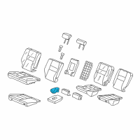 OEM 2008 Honda CR-V Cup Holder, Rear Armrest (Atlas Gray) Diagram - 82184-SWA-A11ZA