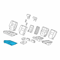 OEM 2009 Honda CR-V Pad Assy., R. RR. Seat Cushion Diagram - 82137-SWA-A01