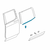 OEM Honda Ridgeline MOLDING, R- RR- DOOR Diagram - 72910-T6Z-A21