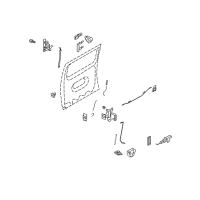 OEM 2005 Ford E-350 Club Wagon Latch Rods Diagram - F2UZ-15264A64-B