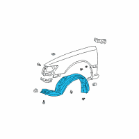 OEM Toyota Solara Splash Shield Diagram - 53875-06030