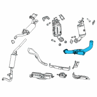 OEM 2015 Chrysler Town & Country Exhaust Crossover Pipe Diagram - 68210982AB