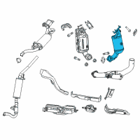 OEM 2014 Dodge Avenger Exhaust Manifold And Catalytic Converter Diagram - 68036151AM