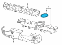 OEM Chevrolet Heat Shield Gasket Diagram - 55512949