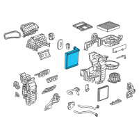 OEM Chevrolet Evaporator Core Diagram - 94508200