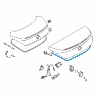 OEM 2010 BMW M6 Trunk Lid Sealing Diagram - 51-76-7-008-807