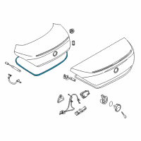 OEM 2007 BMW 650i Trunk Lid Sealing Diagram - 51-76-7-008-798