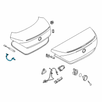 OEM 2006 BMW 650i Left Trunk Lid Hinge Diagram - 41-62-7-175-303