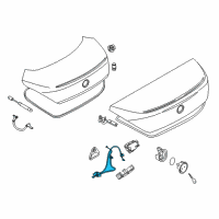 OEM 2008 BMW 650i Bowden Cable, Trunk Lid Diagram - 51-24-7-191-120