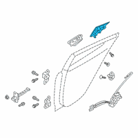 OEM 2019 Hyundai Veloster Rear Exterior Door Handle Assembly, Right Diagram - 83660-J3000-CA