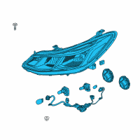 OEM Chevrolet Cruze Composite Headlamp Diagram - 42680784