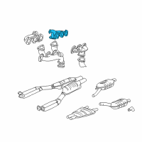 OEM 1995 BMW 850Ci Exhaust Manifold Diagram - 11-62-1-704-536