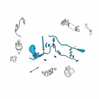 OEM 2005 Infiniti FX45 Power Steering Hose & Tube Set Diagram - 49710-CL20A