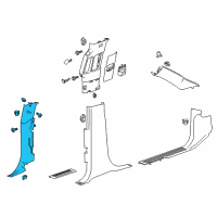 OEM 2014 Chevrolet Silverado 1500 Lock Pillar Trim Diagram - 22817392