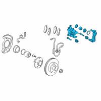 OEM Lexus ES300h Front Passenger Disc Brake Cylinder Assembly Diagram - 47730-33361