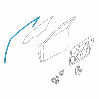 OEM 2013 Hyundai Sonata Run Assembly-Front Door Window Glass LH Diagram - 82530-3Q000